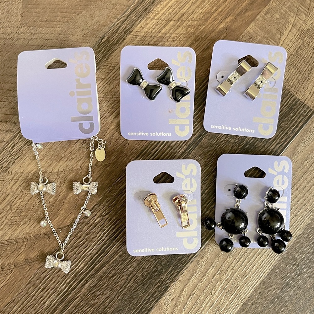 Claire’s Earrings & Bracelet Bundle, NWT